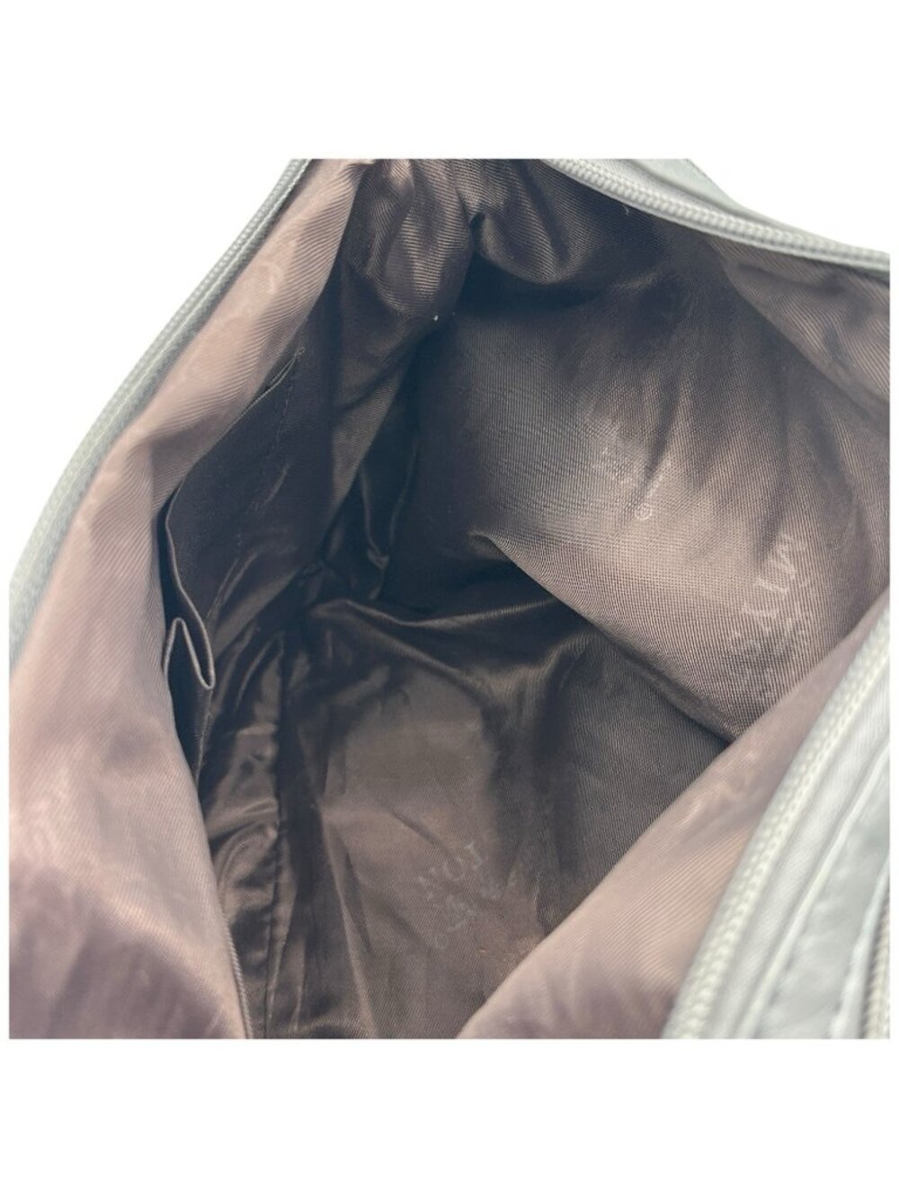 Mei Ya Shi Dun Gray Shoulder Crossover Purse 4 Zippered & 2 Snap Magnet Pockets - Picture 13 of 13